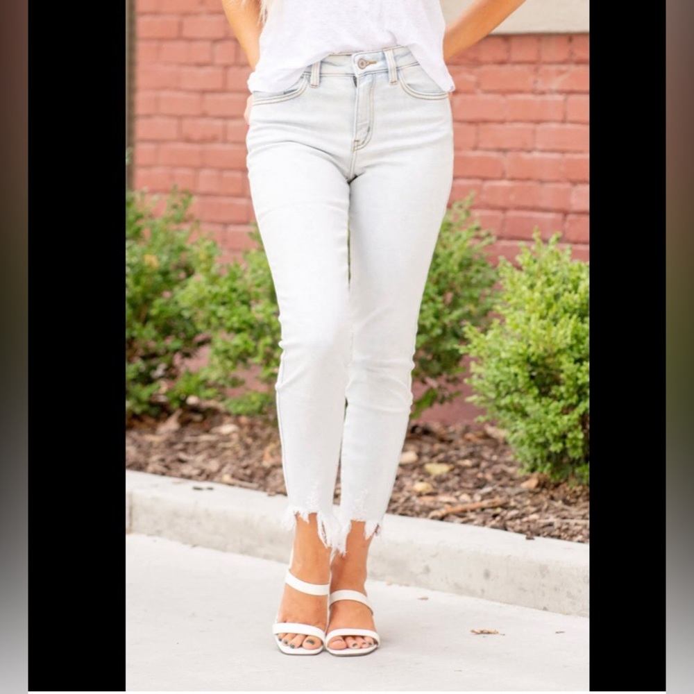 Kancan Acid Wash High Rise Skinny Ankle Jeans